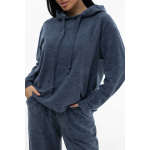 Костюм двойка женский 1979 махра (р-ры: 44-58) индиго