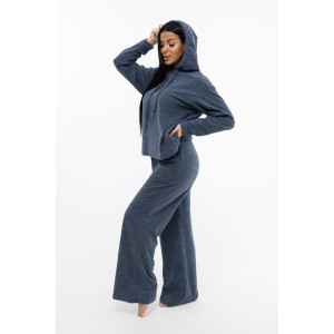 Костюм двойка женский 1979 махра (р-ры: 44-58) индиго