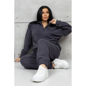 Костюм двойка женский 2079/6 флис (р-ры: 48-58) темно-серый Костюм двойка женский 2079/6 флис (р-ры: 48-58) темно-серый