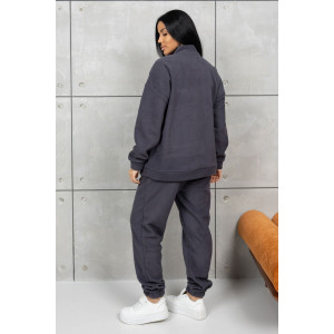 Костюм двойка женский 2079/6 флис (р-ры: 48-58) темно-серый Костюм двойка женский 2079/6 флис (р-ры: 48-58) темно-серый