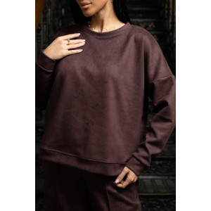 Костюм двойка женский 2082/5 замша (р-ры: 46-56) коричневый Костюм двойка женский 2082/5 замша (р-ры: 46-56) коричневый