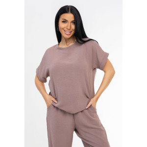 Костюм двойка женский 2011/1 жатка кантри (р-ры: 46-56) какао Костюм двойка женский 2011/1 жатка кантри (р-ры: 46-56) какао