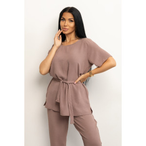 Костюм двойка женский 1844/3 жатка кантри (р-ры: 46-56) какао Костюм двойка женский 1844/3 жатка кантри (р-ры: 46-56) какао