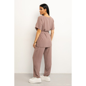 Костюм двойка женский 1844/3 жатка кантри (р-ры: 46-56) какао Костюм двойка женский 1844/3 жатка кантри (р-ры: 46-56) какао