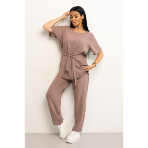 Костюм двойка женский 1844/3 жатка кантри (р-ры: 46-56) какао Костюм двойка женский 1844/3 жатка кантри (р-ры: 46-56) какао