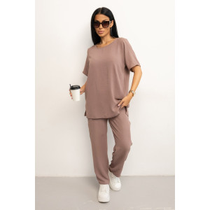 Костюм двойка женский 1844/3 жатка кантри (р-ры: 46-56) какао Костюм двойка женский 1844/3 жатка кантри (р-ры: 46-56) какао