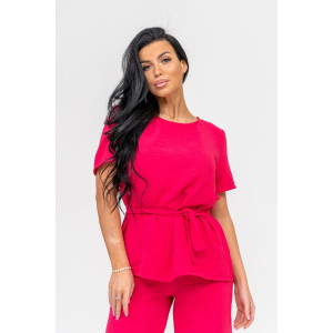 Костюм двойка женский 1844 жатка кантри (р-ры: 46-56) фуксия Костюм двойка женский 1844 жатка кантри (р-ры: 46-56) фуксия