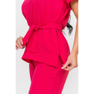 Костюм двойка женский 1844 жатка кантри (р-ры: 46-56) фуксия Костюм двойка женский 1844 жатка кантри (р-ры: 46-56) фуксия