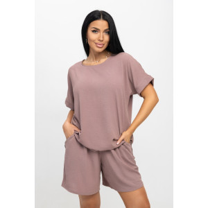 Костюм двойка женский 1916/3 жатка кантри (р-ры: 48-62) какао Костюм двойка женский 1916/3 жатка кантри (р-ры: 48-62) какао