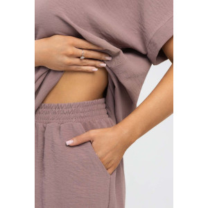 Костюм двойка женский 1916/3 жатка кантри (р-ры: 48-62) какао Костюм двойка женский 1916/3 жатка кантри (р-ры: 48-62) какао