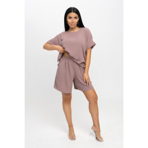 Костюм двойка женский 1916/3 жатка кантри (р-ры: 48-62) какао Костюм двойка женский 1916/3 жатка кантри (р-ры: 48-62) какао