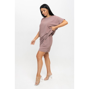 Костюм двойка женский 1916/3 жатка кантри (р-ры: 48-62) какао Костюм двойка женский 1916/3 жатка кантри (р-ры: 48-62) какао