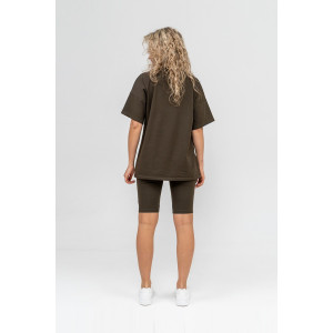 Костюм двойка женский 1267/12 кулирка с лайкрой (р-ры: 42-48) хаки Костюм двойка женский 1267/12 кулирка с лайкрой (р-ры: 42-48) хаки