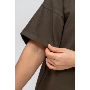 Костюм двойка женский 1267/12 кулирка с лайкрой (р-ры: 42-48) хаки Костюм двойка женский 1267/12 кулирка с лайкрой (р-ры: 42-48) хаки