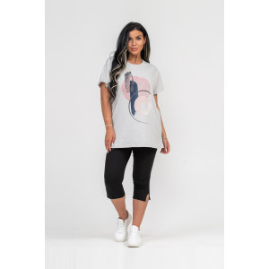 Костюм двойка женский 1654/3 кулирка-вискоза (р-ры: 48-58) серый Костюм двойка женский 1654/3 кулирка-вискоза (р-ры: 48-58) серый