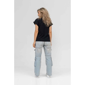 Футболка женская 1880 кулирка с лайкрой (р-ры: 42-54) черный Футболка женская 1880 кулирка с лайкрой (р-ры: 42-54) черный