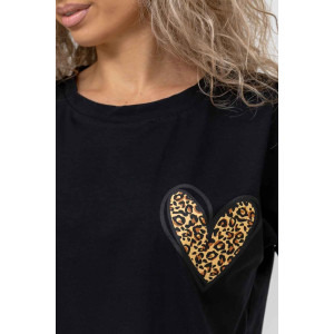 Футболка женская 1880 кулирка с лайкрой (р-ры: 42-54) черный Футболка женская 1880 кулирка с лайкрой (р-ры: 42-54) черный