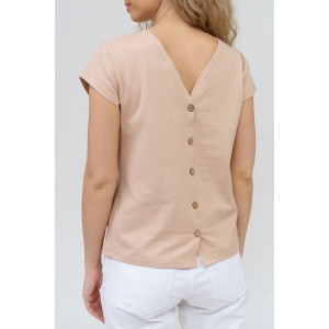 Футболка женская 1433/3 кулирка с лайкрой (р-ры: 44-58) бежевый Футболка женская 1433/3 кулирка с лайкрой (р-ры: 44-58) бежевый