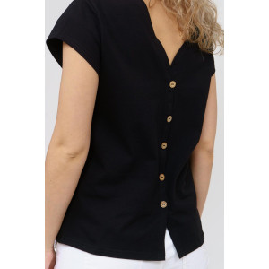 Футболка женская 1433/5 кулирка с лайкрой (р-ры: 44-58) черный Футболка женская 1433/5 кулирка с лайкрой (р-ры: 44-58) черный