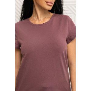 Футболка женская 1433/10 кулирка с лайкрой (р-ры: 44-58) сливовый Футболка женская 1433/10 кулирка с лайкрой (р-ры: 44-58) сливовый