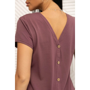 Футболка женская 1433/10 кулирка с лайкрой (р-ры: 44-58) сливовый Футболка женская 1433/10 кулирка с лайкрой (р-ры: 44-58) сливовый