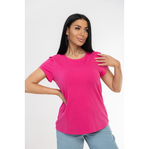 Футболка женская 1433/12 кулирка с лайкрой (р-ры: 44-58) фуксия Футболка женская 1433/12 кулирка с лайкрой (р-ры: 44-58) фуксия