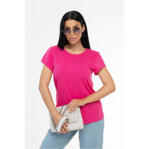 Футболка женская 1433/12 кулирка с лайкрой (р-ры: 44-58) фуксия Футболка женская 1433/12 кулирка с лайкрой (р-ры: 44-58) фуксия