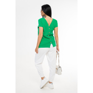 Футболка женская 1433/11 кулирка с лайкрой (р-ры: 44-58) зеленый Футболка женская 1433/11 кулирка с лайкрой (р-ры: 44-58) зеленый