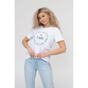 Футболка женская 1586/1 кулирка (р-ры: 42-54) белый-черный Футболка женская 1586/1 кулирка (р-ры: 42-54) белый-черный