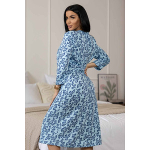 Сорочка женская 1782/11 футер с начесом (р-ры: 48-62) синий Сорочка женская 1782/11 футер с начесом (р-ры: 48-62) синий