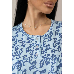 Сорочка женская 1782/11 футер с начесом (р-ры: 48-62) синий Сорочка женская 1782/11 футер с начесом (р-ры: 48-62) синий