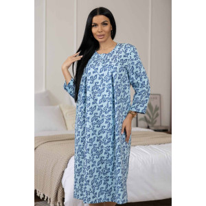 Сорочка женская 1782/11 футер с начесом (р-ры: 48-62) синий Сорочка женская 1782/11 футер с начесом (р-ры: 48-62) синий