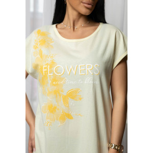 Сорочка женская 1805/12 кулирка (р-ры: 48-62) светло-желтый