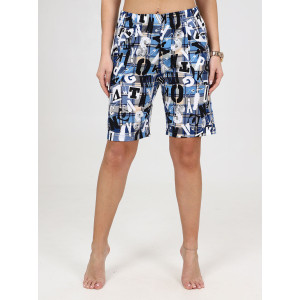 Шорты женские ШК-236 кулирка (последний размер) буквы с синей клеткой 56 Шорты женские ШК-236 кулирка (последний размер) буквы с синей клеткой 56