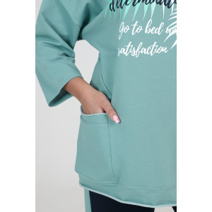 Туника женская "Дуэт" ТФ-60 футер (последний размер) оливка 54,56 Туника женская "Дуэт" ТФ-60 футер (последний размер) оливка 54,56