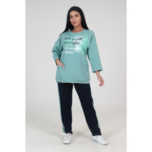 Туника женская "Дуэт" ТФ-60 футер (последний размер) оливка 54,56 Туника женская "Дуэт" ТФ-60 футер (последний размер) оливка 54,56