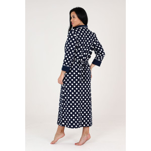 Халат женский ХИ-428 интерлок пенье (последний размер) горох 54,56 Халат женский ХИ-428 интерлок пенье (последний размер) горох 54,56