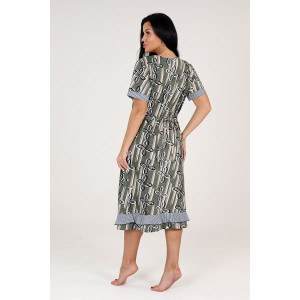 Халат женский "Мимоза" ХК-781 кулирка (последний размер) хаки с пропеллерами 50 Халат женский "Мимоза" ХК-781 кулирка (последний размер) хаки с пропеллерами 50