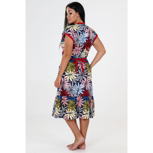 Халат женский "Кимоно Макси" ХК-42 кулирка (последний размер) разноцветный папоротник 62 Халат женский "Кимоно Макси" ХК-42 кулирка (последний размер) разноцветный папоротник 62