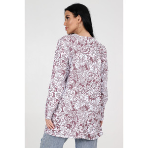 Кардиган женский КрФ-302 футер (последний размер) лист-белый капучино 50,62 Кардиган женский КрФ-302 футер (последний размер) лист-белый капучино 50,62