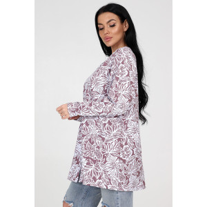 Кардиган женский КрФ-302 футер (последний размер) лист-белый капучино 50,62 Кардиган женский КрФ-302 футер (последний размер) лист-белый капучино 50,62