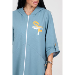 Кардиган женский "Бохо" КрФ-2329 футер (последний размер) аква 64 Кардиган женский "Бохо" КрФ-2329 футер (последний размер) аква 64