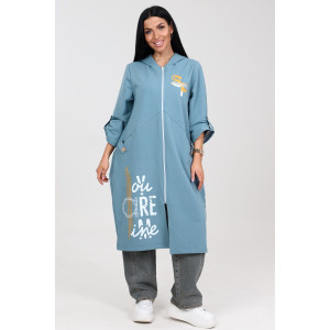 Кардиган женский "Бохо" КрФ-2329 футер (последний размер) аква 64 Кардиган женский "Бохо" КрФ-2329 футер (последний размер) аква 64