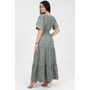 Платье женское "Белла" ПлК-402 кулирка (последний размер) огоньки на оливке 48 Платье женское "Белла" ПлК-402 кулирка (последний размер) огоньки на оливке 48