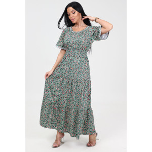 Платье женское "Белла" ПлК-402 кулирка (последний размер) огоньки на оливке 48 Платье женское "Белла" ПлК-402 кулирка (последний размер) огоньки на оливке 48