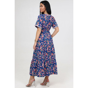 Платье женское "Белла" ПлК-402 кулирка (последний размер) сакура на синем 54 Платье женское "Белла" ПлК-402 кулирка (последний размер) сакура на синем 54