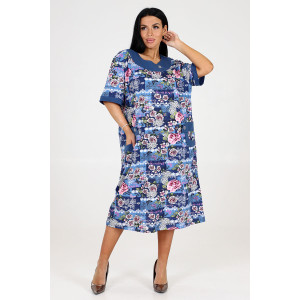 Платье женское "Ретро персона" ПлК-422 кулирка (последний размер) романс 66,70 Платье женское "Ретро персона" ПлК-422 кулирка (последний размер) романс 66,70