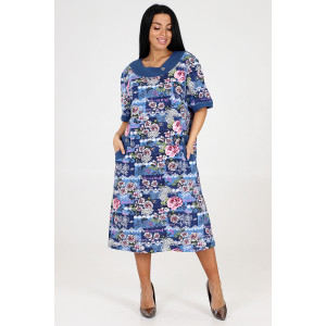 Платье женское "Ретро персона" ПлК-422 кулирка (последний размер) романс 66,70 Платье женское "Ретро персона" ПлК-422 кулирка (последний размер) романс 66,70