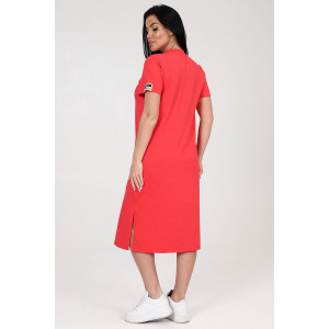 Платье-футболка женское ПлК-56 кулирка с лайкрой (последний размер) лосось 56 Платье-футболка женское ПлК-56 кулирка с лайкрой (последний размер) лосось 56