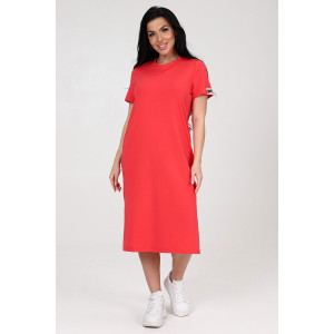 Платье-футболка женское ПлК-56 кулирка с лайкрой (последний размер) лосось 56 Платье-футболка женское ПлК-56 кулирка с лайкрой (последний размер) лосось 56